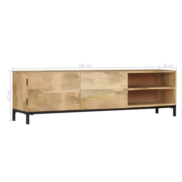 The Living Store TV-kast Antieke Stijl - 145x30x41 cm - Massief mangohout