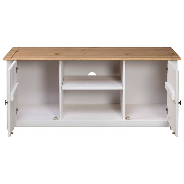 The Living Store Houten Tv-Kast Retro - 120 x 40 x 50 cm - Grenenhout