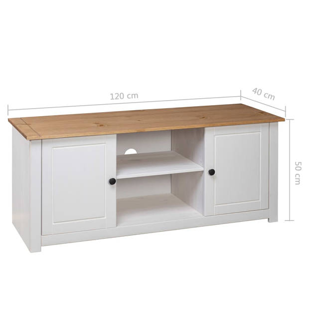 The Living Store Houten Tv-Kast Retro - 120 x 40 x 50 cm - Grenenhout