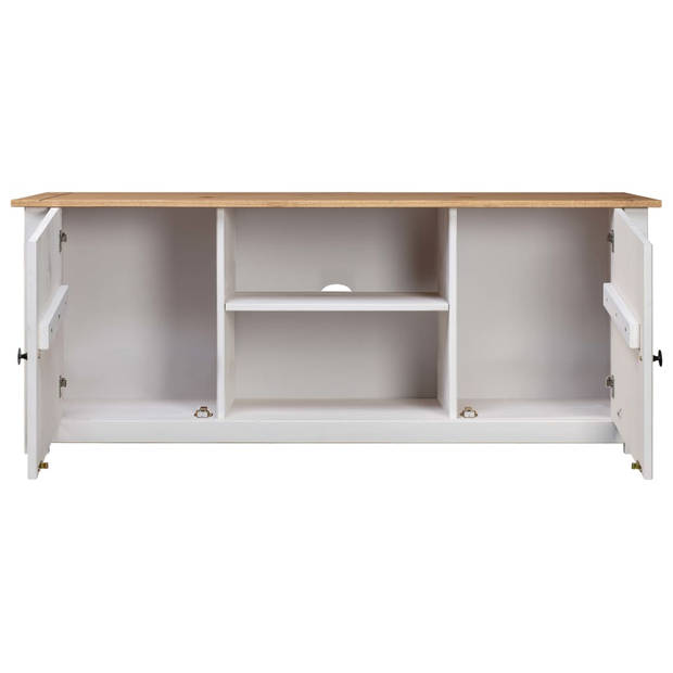 The Living Store Houten Tv-Kast Retro - 120 x 40 x 50 cm - Grenenhout