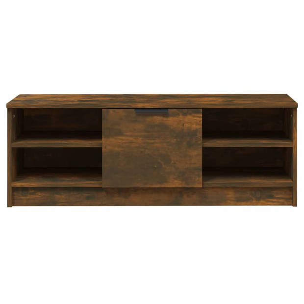 The Living Store TV-kast - Gerookt eiken - 102 x 35.5 x 36.5 cm - Stevig materiaal - voldoende opbergruimte