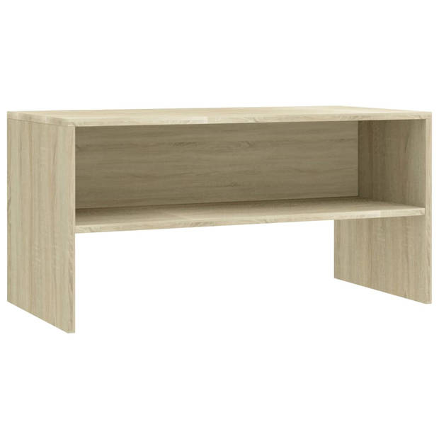 The Living Store TV-meubel Vintage - 80 x 40 x 40 cm - Sonoma eiken - Bewerkt hout