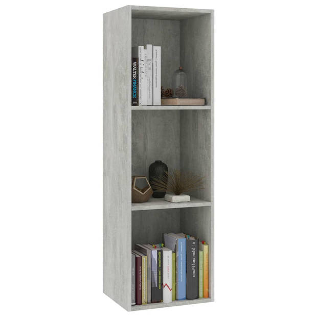 vidaXL Boekenkast/tv-meubel 36x30x114 cm bewerkt hout betongrijs