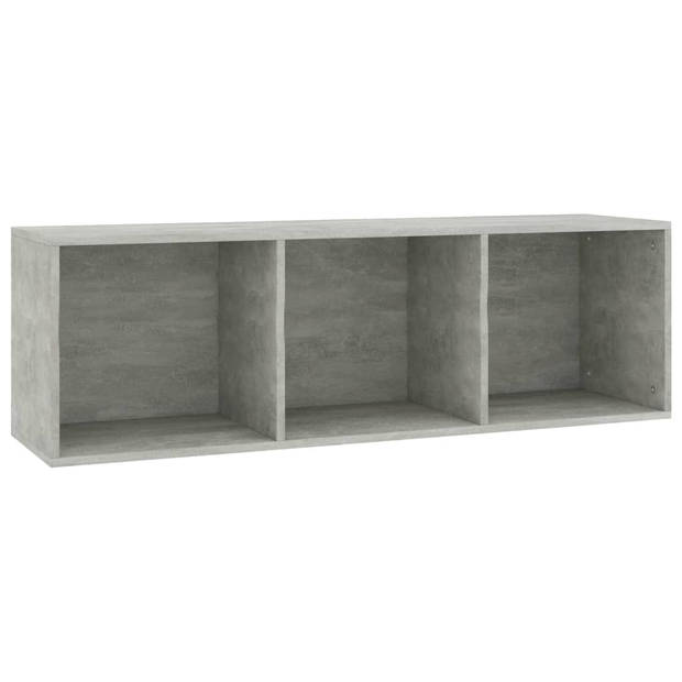 The Living Store Boekenkast Betongrijs - 36 x 30 x 114 cm - 3 vakken - Kan horizontaal als tv-kast - Incl -