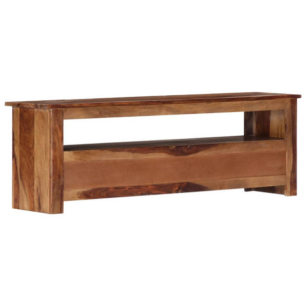 The Living Store Houten tv-kast - Sheeshamhout - 118 x 30 x 40 cm - Met 2 lades en 1 vak