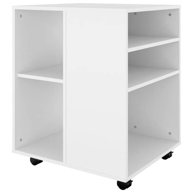 The Living Store Verrijdbare kast - Bureau onderkast - Wit - 60 x 53 x 72 cm - Gemaakt van spaanplaat