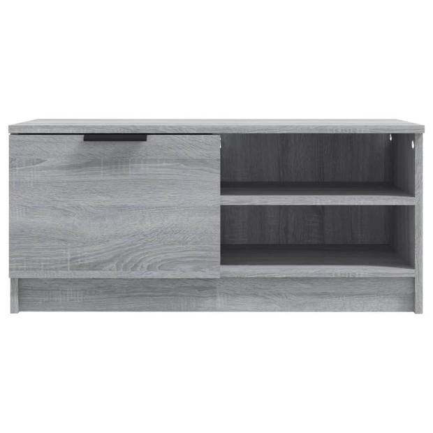 The Living Store TV-meubel - Stereokast - 80 x 35 x 36.5 cm - Grijs Sonoma Eiken