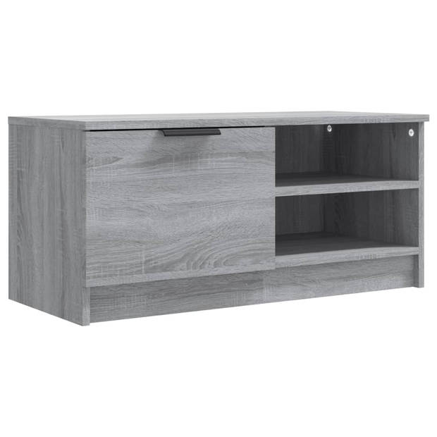 The Living Store TV-meubel - Stereokast - 80 x 35 x 36.5 cm - Grijs Sonoma Eiken