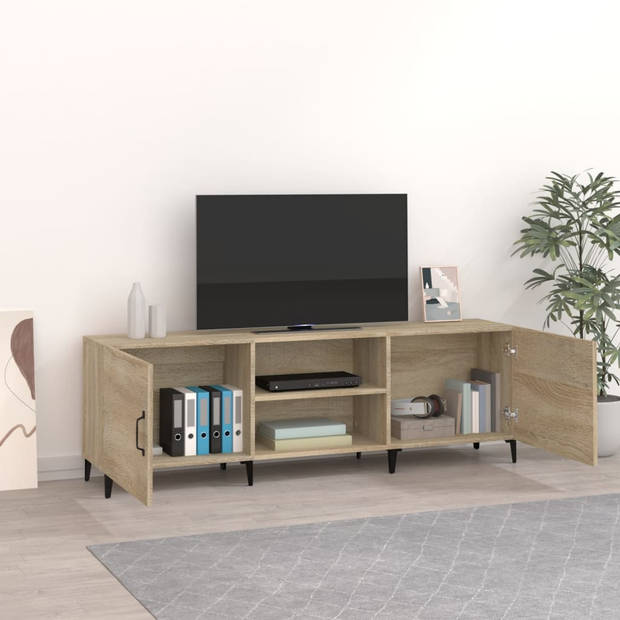 The Living Store TV-Kast - Sonoma Eiken - 150 x 30 x 50 cm - Sterk hout - Voldoende opbergruimte