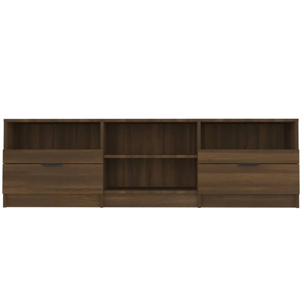 The Living Store Tv-meubel - Bruineiken - 150 x 33.5 x 45 cm - Praktisch materiaal en voldoende opbergruimte