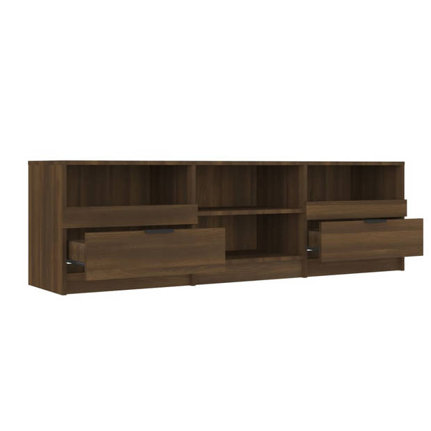 The Living Store Tv-meubel - Bruineiken - 150 x 33.5 x 45 cm - Praktisch materiaal en voldoende opbergruimte