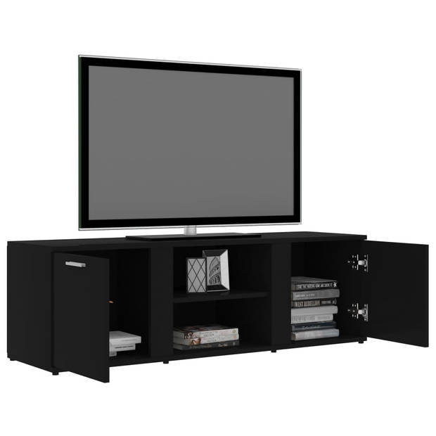 vidaXL Tv-meubel 120x34x37 cm bewerkt hout zwart