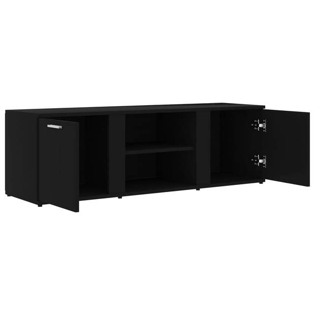 vidaXL Tv-meubel 120x34x37 cm bewerkt hout zwart