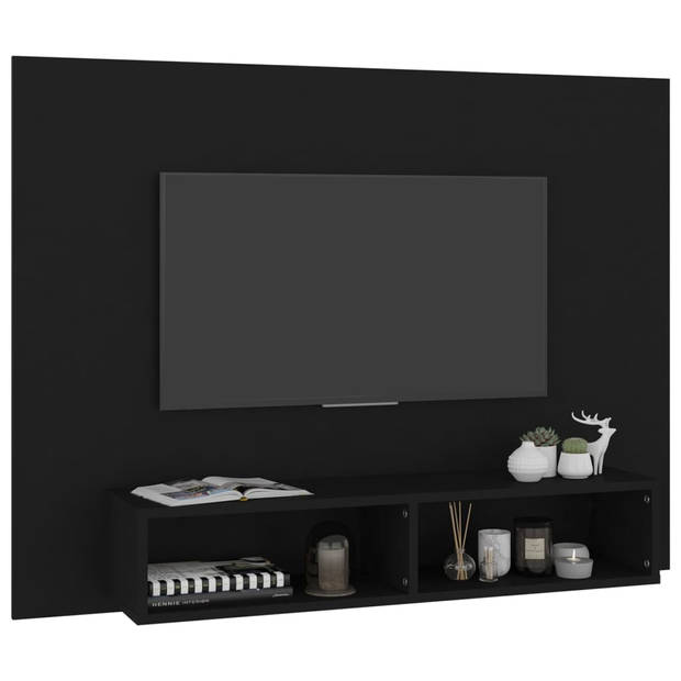 The Living Store TV-wandmeubel Hifi-kast - 120x23.5x90 cm - zwart - spaanplaat
