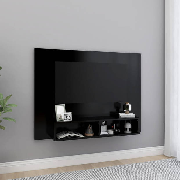 The Living Store TV-wandmeubel Hifi-kast - 120x23.5x90 cm - zwart - spaanplaat