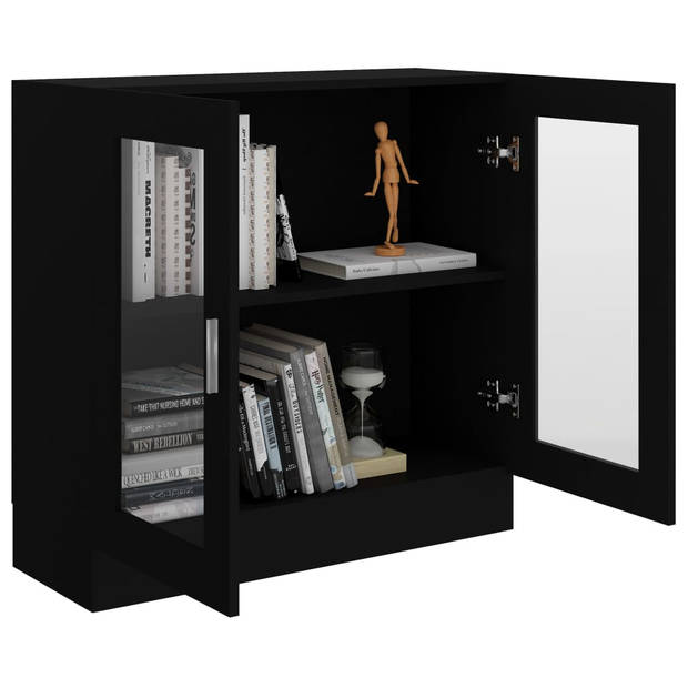The Living Store Boekenkast - 82.5 x 30.5 x 80 cm - Zwart - Spaanplaat