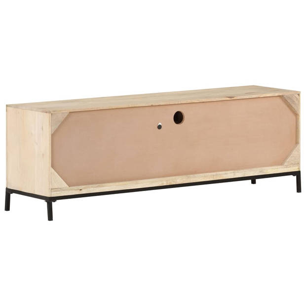 The Living Store Massief Mangohouten TV-meubel - 120 x 30 x 40 cm - Rustieke charme