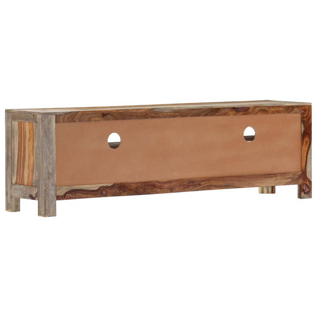 The Living Store Tv-meubel - sheeshamhout - 130 x 30 x 40 cm - 4 lades - natuurlijke uitstraling