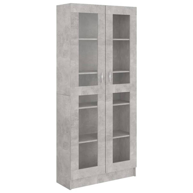 The Living Store - Boekenkast - Betongrijs - 82.5x30.5x185.5 cm - Stevig en duurzaam