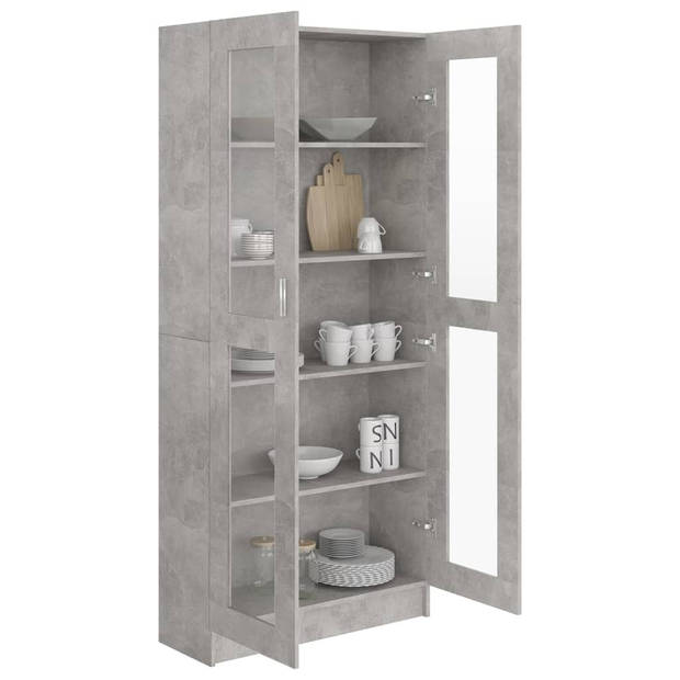 The Living Store - Boekenkast - Betongrijs - 82.5x30.5x185.5 cm - Stevig en duurzaam