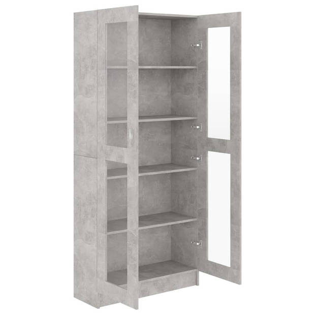 The Living Store - Boekenkast - Betongrijs - 82.5x30.5x185.5 cm - Stevig en duurzaam