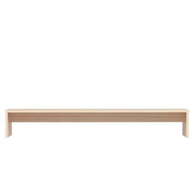 The Living Store Monitorstandaard - Grenenhout - Opbergfunctie - Stressverminderend - 100x27x15 cm