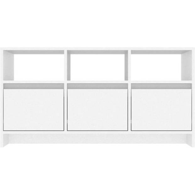 The Living Store Televisiemeubel Woonkamer - 102 x 37.5 x 52.5 - Wit