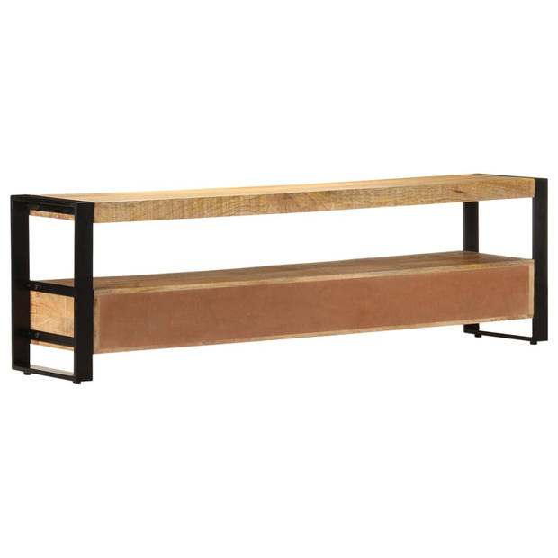 The Living Store TV-meubel Mangohout - 150 x 30 x 45 cm - 3 lades en 1 vak