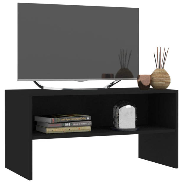 vidaXL Tv-meubel 80x40x40 cm bewerkt hout zwart