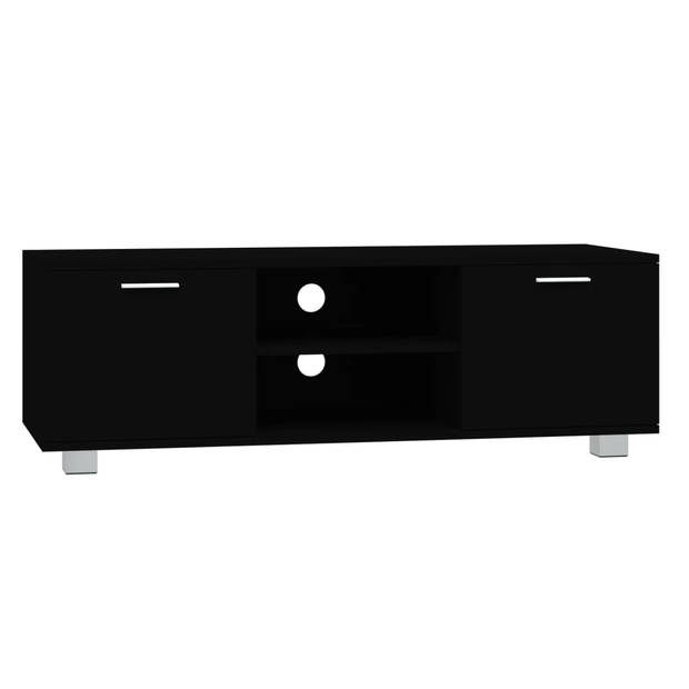 The Living Store TV-meubel Scandinavische - TV-kast - 120 x 40.5 x 35 cm - Zwart