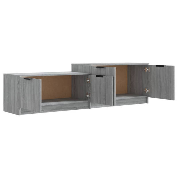 The Living Store TV-meubel Stereokast - 158.5 x 36 x 45 cm - Grijs Sonoma Eiken