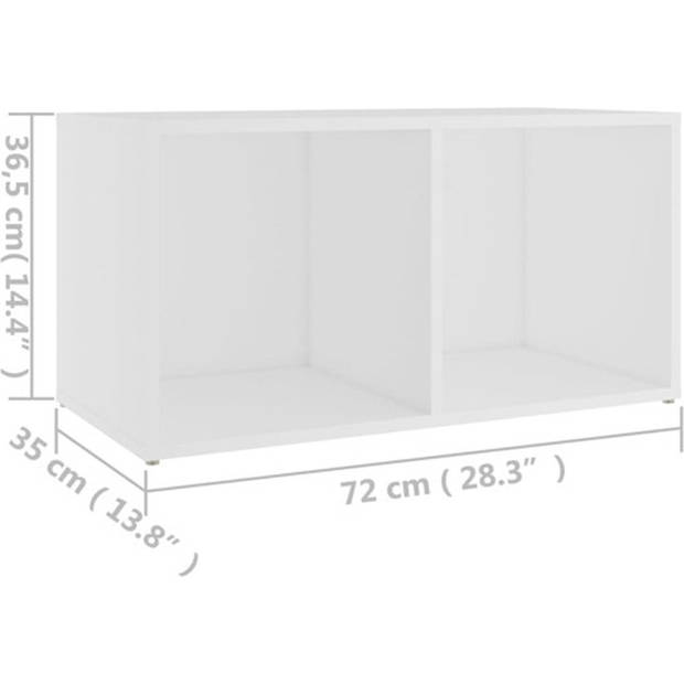 The Living Store Televisiekast - 72 x 35 x 36.5 cm - Wit