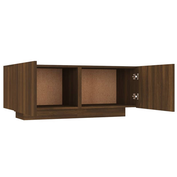 vidaXL Tv-meubel 100x35x40 cm bewerkt hout bruin eikenkleur