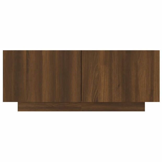 vidaXL Tv-meubel 100x35x40 cm bewerkt hout bruin eikenkleur