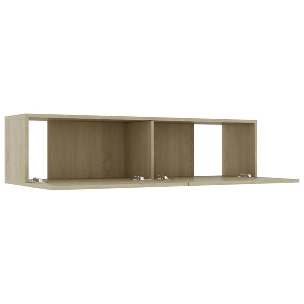 The Living Store Televisiekast TV s - Sonoma Eiken - 120 x 30 x 30 cm