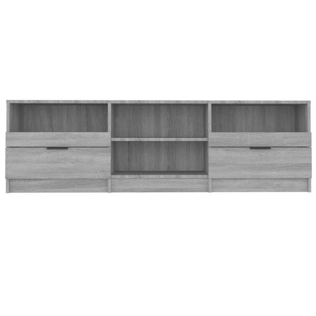 vidaXL Tv-meubel 150x33,5x45 cm bewerkt hout grijs sonoma eikenkleurig