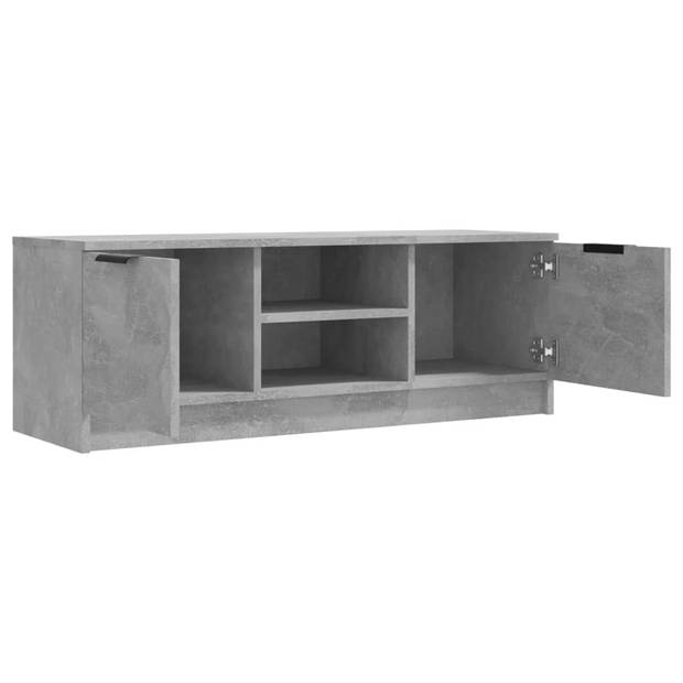 The Living Store TV-meubel Betongrijs 102x35x36.5cm - ruim opbergmeubel