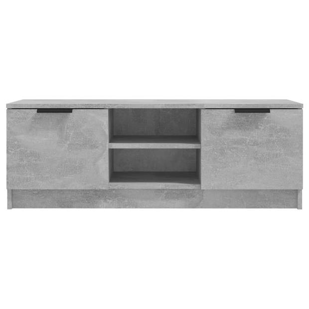 The Living Store TV-meubel Betongrijs 102x35x36.5cm - ruim opbergmeubel