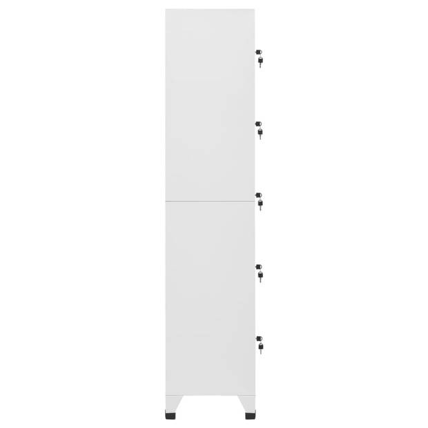 vidaXL Lockerkast 38x40x180 cm staal lichtgrijs