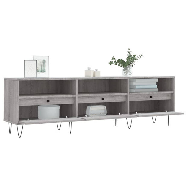 The Living Store TV-meubel - naam - TV-meubel - 150x30x44.5 cm - Grijs sonoma eiken