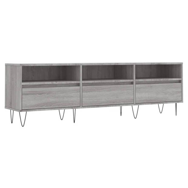 The Living Store TV-meubel - naam - TV-meubel - 150x30x44.5 cm - Grijs sonoma eiken