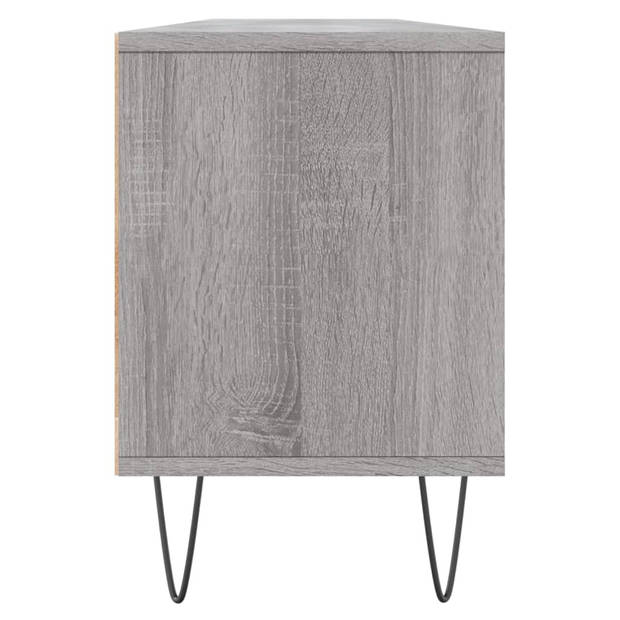 vidaXL Tv-meubel 150x30x44,5 cm bewerkt hout grijs sonoma eikenkleurig