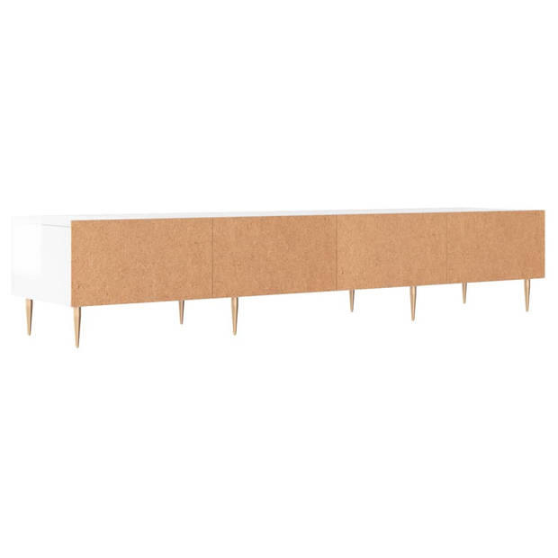 The Living Store Televisiekast - Hoogglans wit - 150 x 36 x 30 cm - Stevig materiaal