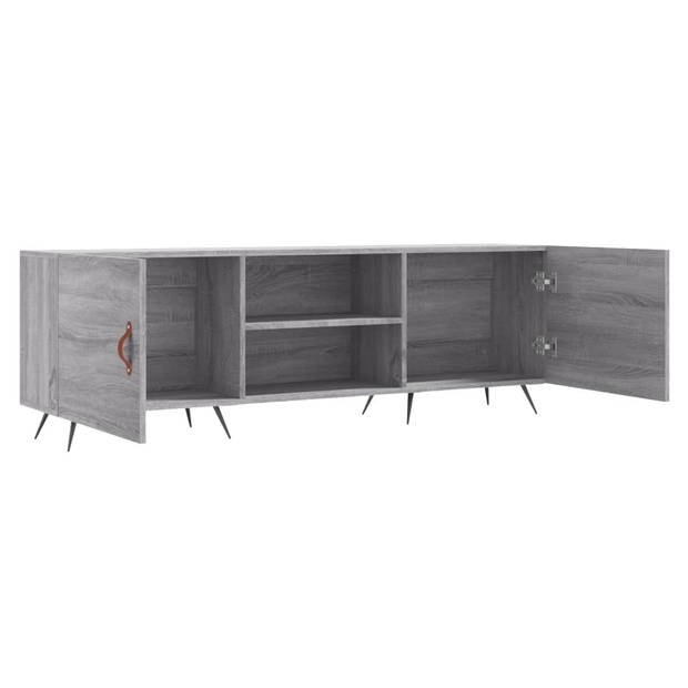 The Living Store TV-meubel - Sonoma Eiken - 150 x 30 x 50 cm - Bewerkt hout en ijzer