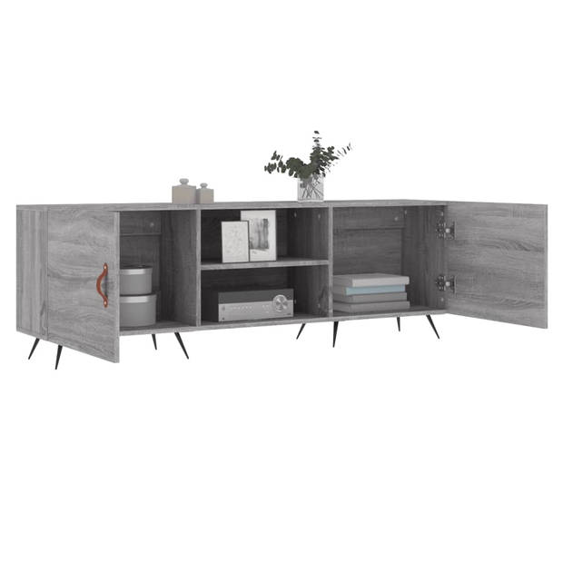 The Living Store TV-meubel - Sonoma Eiken - 150 x 30 x 50 cm - Bewerkt hout en ijzer