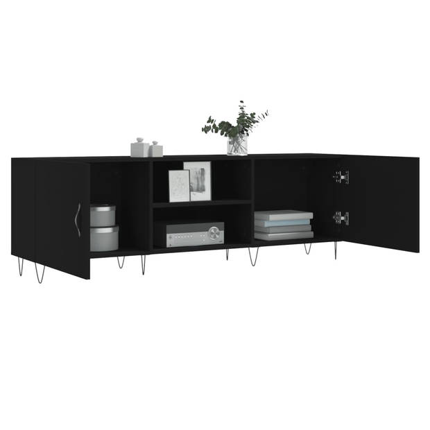 The Living Store Televisiekast - - Tv-meubel - 150 x 30 x 50 cm - Zwart