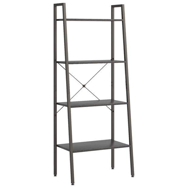 The Living Store Opbergrek 4 schappen - 56 x 35 x 140 cm - Sterke stalen constructie