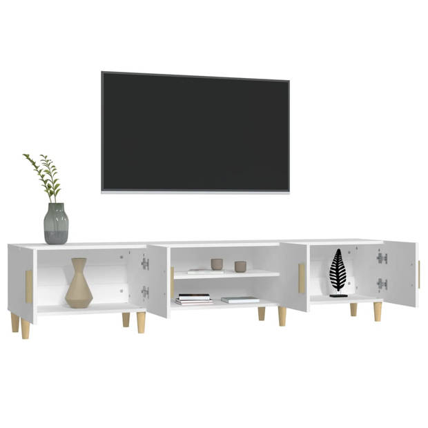 The Living Store TV-meubel - Trendy - TV-kast - 180 x 31.5 x 40 cm - Wit - Duurzaam materiaal