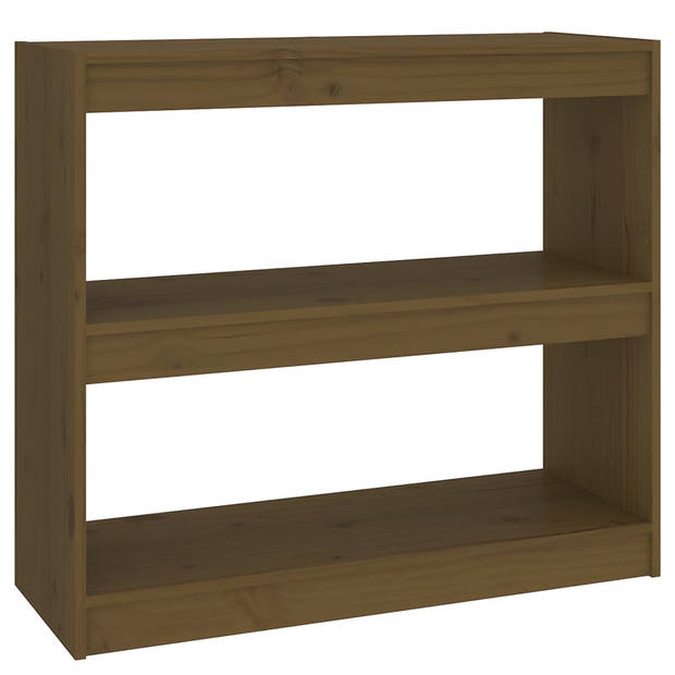 The Living Store Boekenkast Massief Grenenhout - 80 x 30 x 71.5 cm - Honingbruin