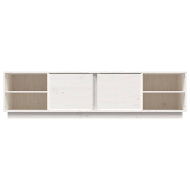 The Living Store TV-meubel - Grenenhout - 156 x 40 x 40 cm - Wit
